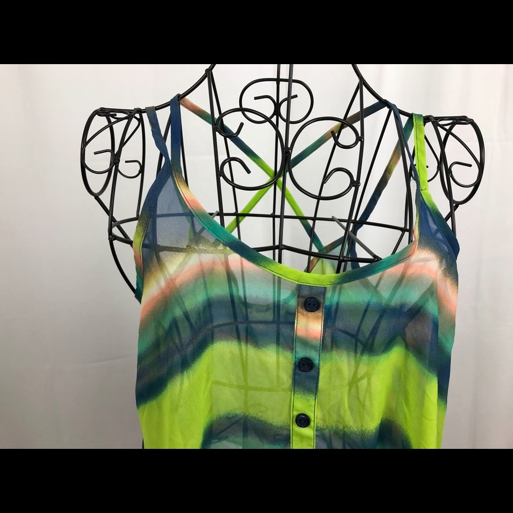 Soprano sheer crop top spaghetti straps S - Picture 2 of 6